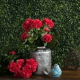 thumbnail image 3 of Vickerman 15.25" Artificial Red Polyester Geranium Bush., 3 of 3