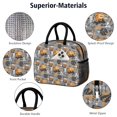 thumbnail image 4 of Womens Gray Background Basketball Elements Pattern Lunch Box for Work,Insulated Lunch Bag for Women,Loncheras Para Mujer,Leakproof Adult Lunch Bag for Work,Beach,Travel,Picnic,Camping, 4 of 7