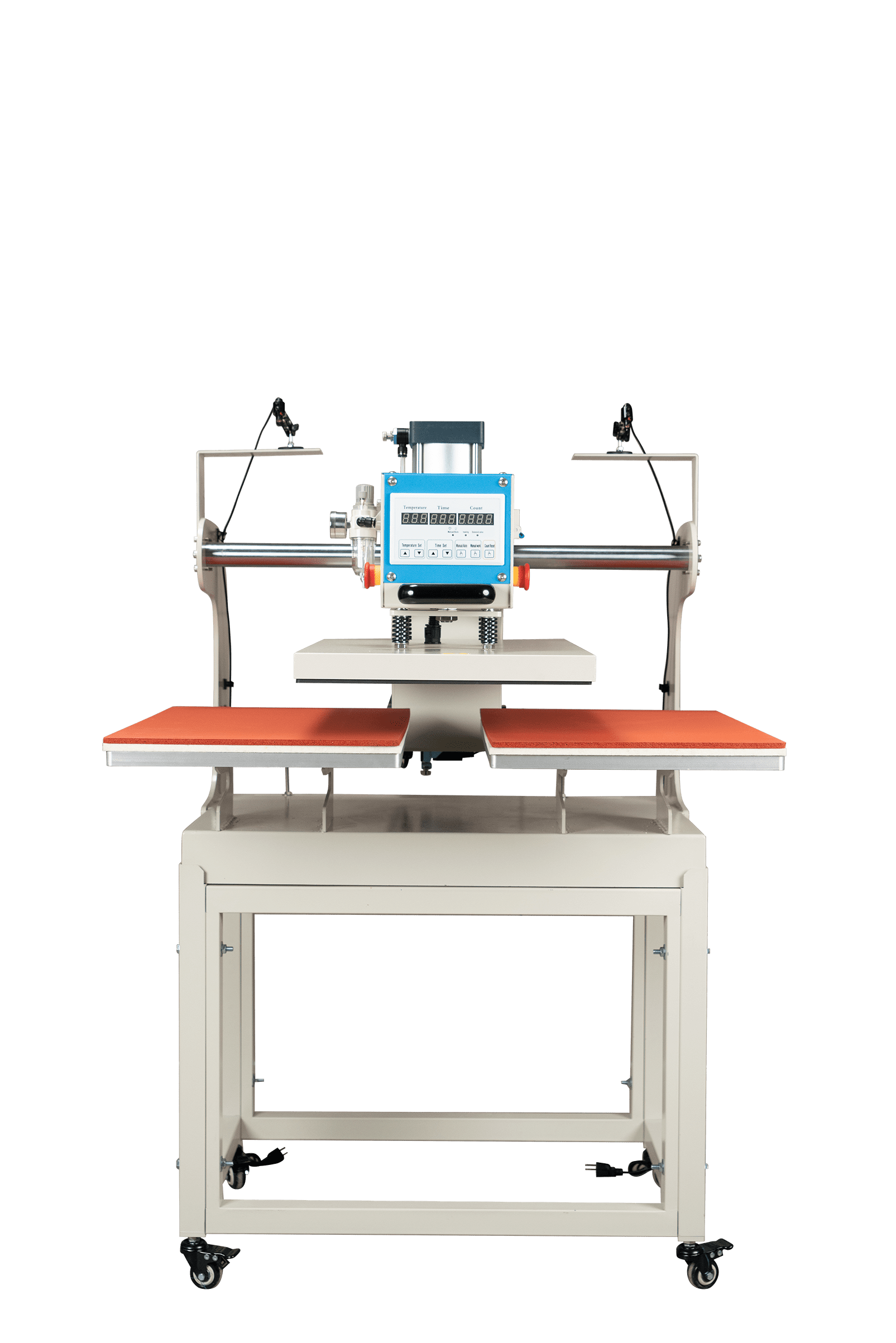 LIVIVOX 16x24 pneumatic up sliding dual platen heat press machine with infrared positioning
