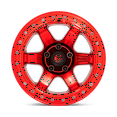 thumbnail image 3 of Fuel D123 Block Beadlock 17X9 6X139.7 -15Et 121.7Cb Candy Red With Candy Red Ring Wheel, 3 of 3