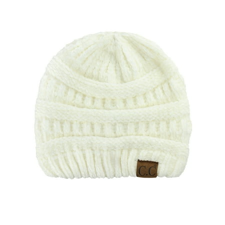 NYFASHION101 - C.C Women's Chenille Soft Warm Thick Knit Beanie Cap Hat ...