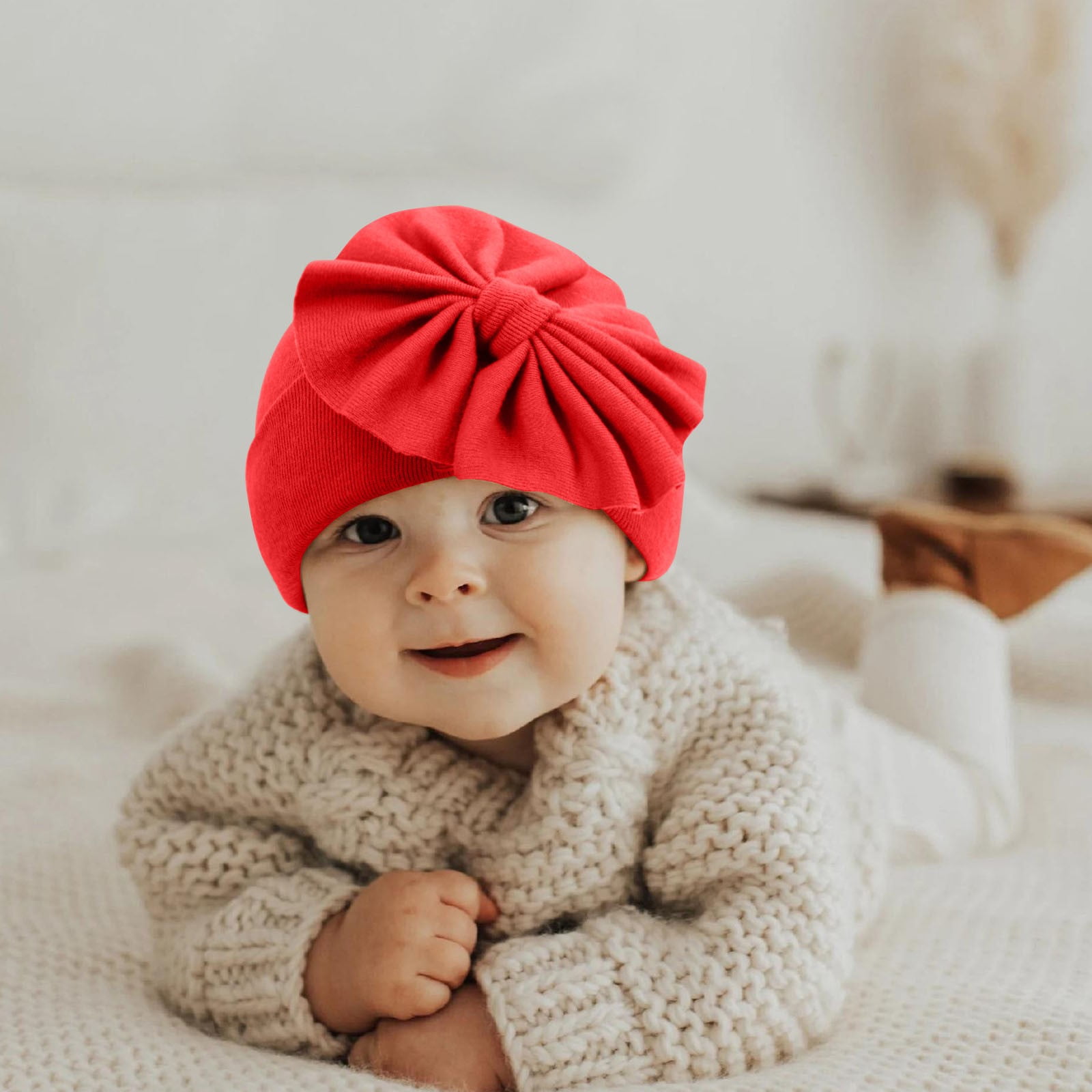 taicans Set Newborn Cute Beanie Hats Gloves Kit for Baby Girls - Main Image