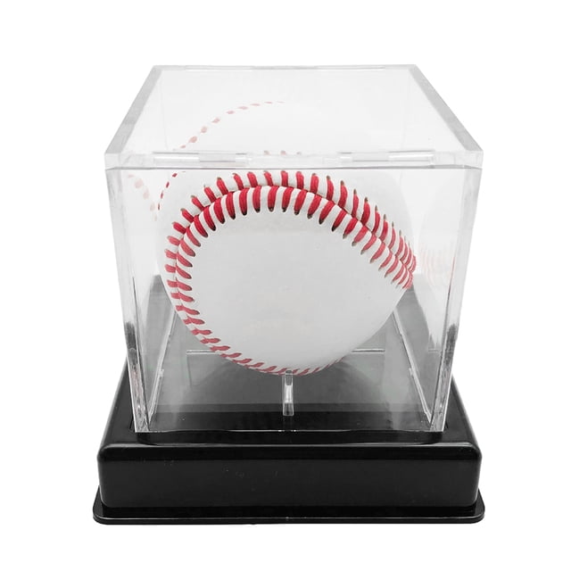 Vitrina De Béisbol Acrílico Cube Ball Holder con soporte Béisbol Memorabilia Showcase para recuerdo