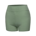 thumbnail image 1 of A2Y Women's Basic Solid Premium Cotton High Rise Bike Shorts Light Olive 1XL, 1 of 6
