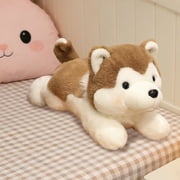 MMJ Plush Husky Pillow Stuffed Animal Soft Lumbar Support Cushion for Sofa Bed Nap Gift 30cm 11.8in