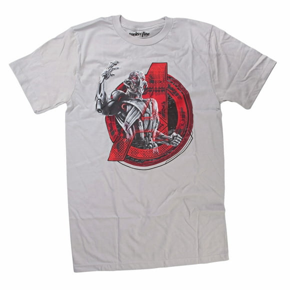 Marvel Vengeurs Âge de l'Ultron Mal Ultron Hommes Gris T-Shirt M