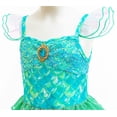 thumbnail image 6 of Girl Sparkle Mermaid Princess Dress Kids Mermaid Play Costume Sets Dress up Outfit, 6 of 7