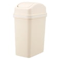 thumbnail image 1 of Series Bote de Basura para el hogar y la Cocina, con Borde de Acero Inoxidable,Beige, 1 of 5