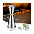 thumbnail image 2 of Jigger de 9 piezas para coctelería, 2 oz, 1 oz, vaso medidor de chupito de acero inoxidable 304, chupito plateado, plateado, 2 of 5