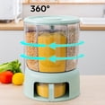 thumbnail image 3 of Dispensador de arroz con tapa, cubo dispensador grande de 6 compartimentos, contenedor de granos, cubo dispensador de cereales para , maíz, soja, Verde Baoblaze Dispensador de arroz, 3 of 8