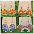 thumbnail image 2 of Acrylic Chickens Turkey Thanksgiving Earrrings Women Pumpkin Fall Jewelry Gifts, 2 of 8