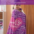 thumbnail image 3 of 13th Birthday Gifts for Girls, Girls 13th Birthday Gift Ideas, 13th Birthday Gifts, Girls 13th Birthday Gifts, 13 Gifts for 13th Birthday Throw Blanket 50 in × 60 in, 3 of 5