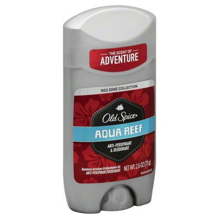 Old Spice Red Zone Aqua Reef Invisible Solid Deodorant, 2.6 oz