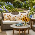 thumbnail image 6 of Outdoor Pillow Cover Sunflower Butterfly Set of 2 Waterproof Throw Pillowcases Retro Spring Decorative Patio Furniture Pillows for Couch Garden Indoor & Outdoor Use, 6 of 9