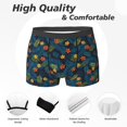 thumbnail image 2 of Men's Boxer Briefs, Hawaiian Style Leaves Flower Soft Comfy Mens Underwear Boxer Briefs Breathable With Widen Waist, 2 of 7