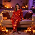 thumbnail image 6 of Matching Family Halloween Pajama Sets Womens Pjs Long Sleeve Sleepwear Holiday Lounge Outfit-Woman, 6 of 7
