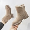 thumbnail image 5 of Fesfesfes Winter Warm Snow Boots for Women Plus Lined Boots Velvet Thick Boots Warm Flat Shoes Womens Ankle Boots 6(37), 5 of 5