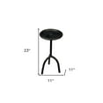 thumbnail image 3 of HomeRoots 488524 23 x 11 x 11 in. Black Iron Pedestal Round End Table, 3 of 5