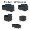 thumbnail image 3 of Royalcraft 9 Pieces Patio Furniture Set, All Weather PE Wicker Rattan Outdoor Sectional Sofa, Outdoor Sectional Sofa for Lawn Backyard Poolside Porch Garden, Blue, 3 of 8
