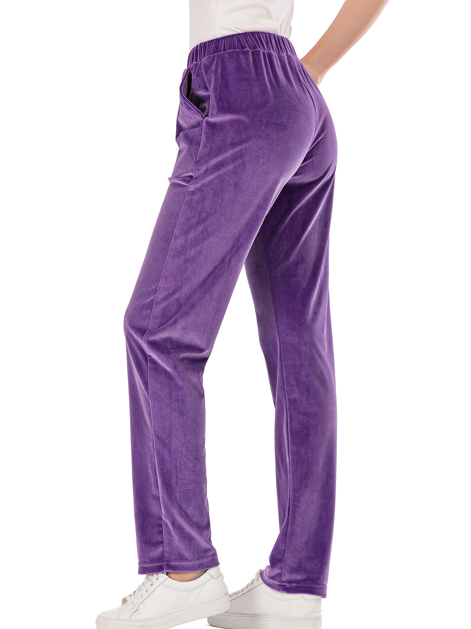 BAG WIZARD - Women's Winter Velvet Tracksuit Pants Lined Sweatpants ...