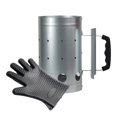thumbnail image 6 of Charcoal Chimney Starter, Portable Bbq Coal Chimney Starter with Gloves, Stainless Steel Kit Starter Fire Barbecue Grilling Q1J3, 6 of 7