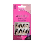 KISS Voguish Fantasy Halloween Nails, Black, Medium Length, Coffin Shape, 'Franken-tastic', 31 Ct.