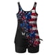 thumbnail image 5 of Traje de baño de dos piezas para mujer, trajes de baño para mujer, traje de baño de dos piezas con espalda de tirantes y estampado conservador para mujer, vestido de baño para mujer, 5 of 6