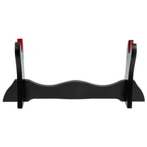 FRCOLOR Desktop Flute Storage Rack Wooden Swords Stand for Display Wood Swords Rack