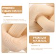 thumbnail image 5 of HIAKDOFT Beige Wooden Chain Link Decor for Coffee Table Rustic Home and Office Desktop Ornament, 5 of 5