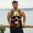 thumbnail image 6 of Rateoe Butterfly Flower Plant Skull Pattern Sleeveless Gym Shirt Muscle Tee Breathable Workout Shirt Slim-Fit Tank Quick Dry Fit Muscle Tank Top Bodybuilding Sleeveless T Shirt-Medium, 6 of 7
