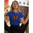 thumbnail image 2 of Monarch Butterfly Art T-Shirt Women -Image by Shutterstock, Female Medium, 2 of 4