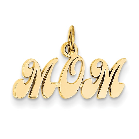 Saris And Things 14k Yellow Gold Mom Charm Other 18 Mm