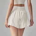 thumbnail image 4 of Maqroz Womens High Waisted Athletic Shorts Pleated Side Panels Lightweight Breathable Summer Casual Outfits for Running Gym Workout Tennis with Pockets, 4 of 5