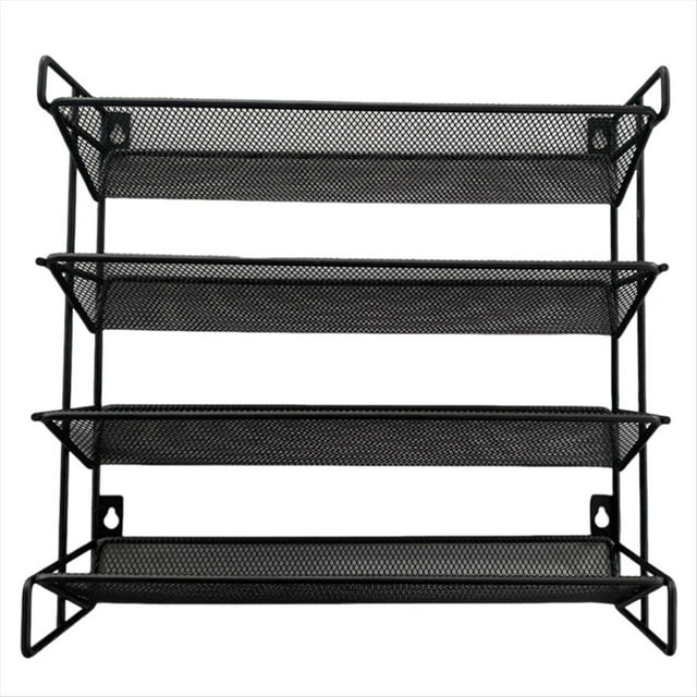 Organizador de de 4 Niveles, Organizador de Tarros de de Metal Que Ahorra Espacio, Organizador de Condimentos para Encimera de Gabinete de Cocina