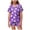 Purple, variant on Xyant Girl Halloween Pjs Soft Button Down Short Sleeve Pajamas Set Kids Toddler 2 Piece Ghost Sleepwear Size 8-9