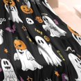 thumbnail image 3 of Black Halloween Ghosts and Pumpkins Blanket,Comfortable Soft Lamb Wool Throw Blanket,All Season,Warm Lightweight Blankets for Sofa Bed Couch Living Room Chair,30"x40", 3 of 4