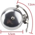 thumbnail image 2 of Classic Silver Retro Bike Bell, Vintage Portland Bell with Beautiful Loud Sound, Bike Bell with Steel Band Bracket, Bell for Road Bike, City, E-Bike,, 2 of 5