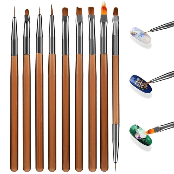 9 Pcs Nail Art Brushes, Design Painting Brushes for DIY Manicure