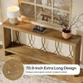 thumbnail image 4 of Tribesigns 70.9" Extra Long Entryway Console Table with Storage, 2-Tier Farmhouse Sofa Table Behind Couch for Hallway, 4 of 7