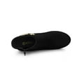 thumbnail image 4 of BLISSFUL STEP Women's Round Toe Side Zipper Block High Heel Ankle Boots Black 7, 4 of 8