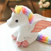 Rainbow Star Unicorn Plush Doll Toy Doll-white