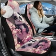 thumbnail image 3 of Uorisanigo Car Seat Covers Front Seats 2 Packs, Plush Cherry Blossom Panda Car Seat Covers for Cars SUV Pick-up Truck Sedan Seats Cover Cushion, Easy to Install, Auto Accessories Decor, 3 of 7