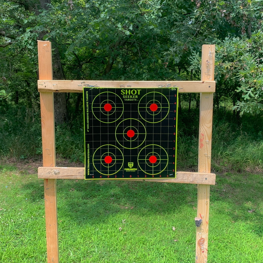 Triumph Systems, Shot Seeker, 4 inch Bullseye, Shooting Target, 10 Pieces