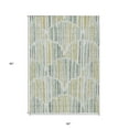 thumbnail image 3 of 5' X 8' Sage Artichoke Green And Gold Abstract Washable Indoor Outdoor Area Rug, 3 of 5