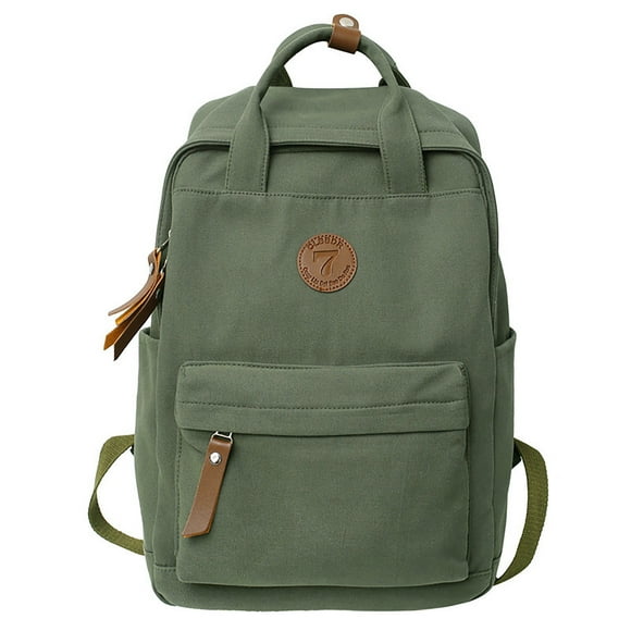 Faraee Canvas Laptop Backpack Notebook School College Rucksack Top Handle Satchel Handbag with Compartments