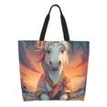 thumbnail image 1 of Disketp Starry Sky Cute Horse Bolsa Tote Estampada para Mujer, Bolso de Hombro y de Mano para Compras y Viajes, 1 of 7
