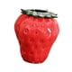thumbnail image 1 of Jarrón de cerámica con diseño de fresas para decoración de estanterías y arreglos florales. Grande, 1 of 9