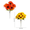 2Pcs Orange+Yellow, variant on HomeDM 2Pcs Sunflowers Artificial Flowers Faux Silk Realistic Sunflowers Bouquet for Home Decor for Wedding Table Centerpieces Office Birthday Decorations 12"