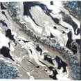 thumbnail image 3 of Great Art Now Blue Silver Marble by Lee C 2 Piece Canvas Art Set Each 14"W x 14"H, 3 of 3
