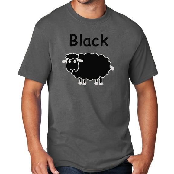 Men's Black Sheep of the Family T-shirt, 4XL Charcoal Gray - TALL